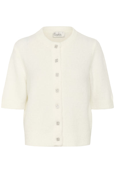 EllieMW Knit Cardigan SS Snow White - 110602 - 10705114 Thumbnail