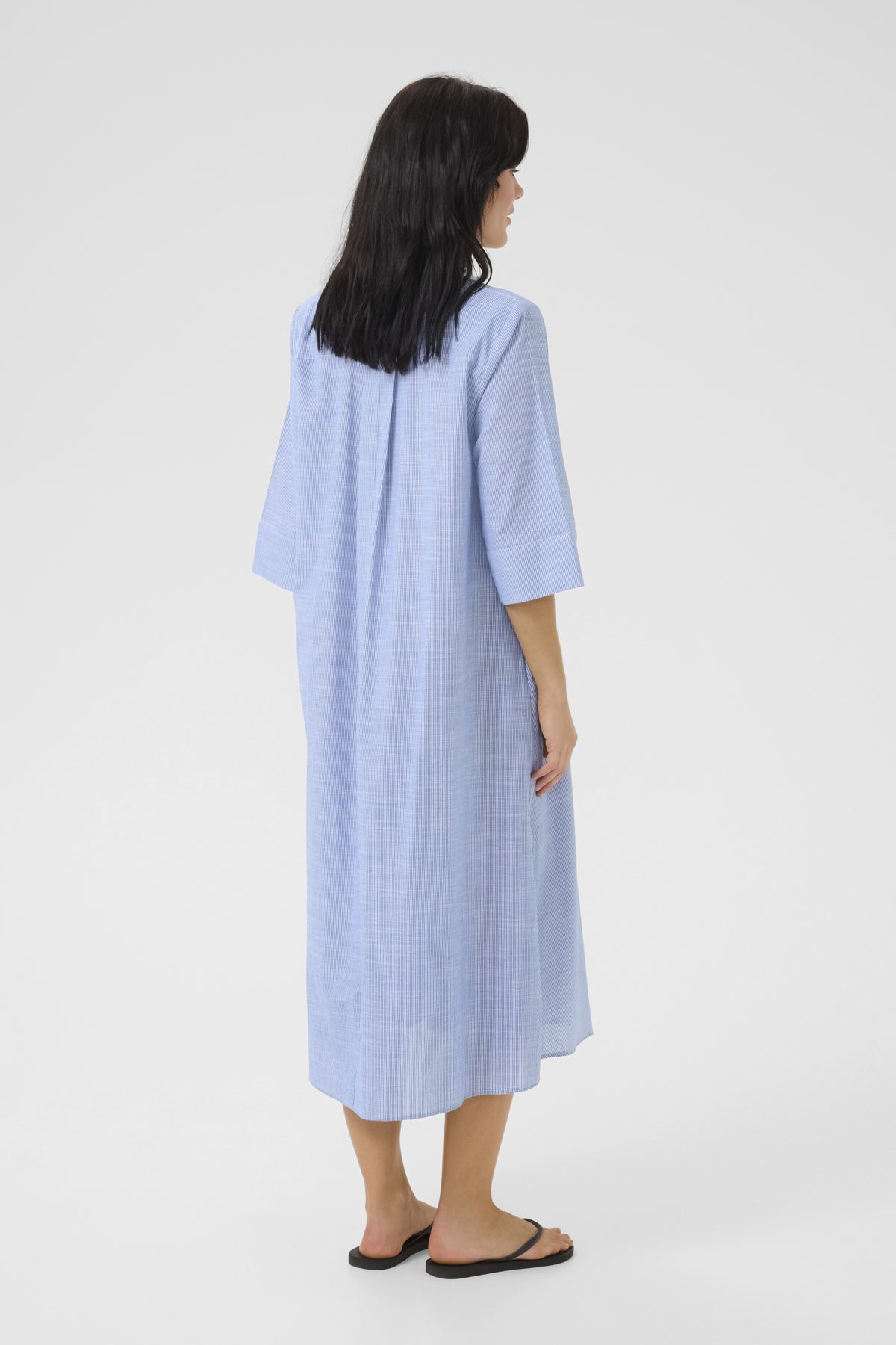 SkyeMW Long Dress Delft Blue Striped - 10705118