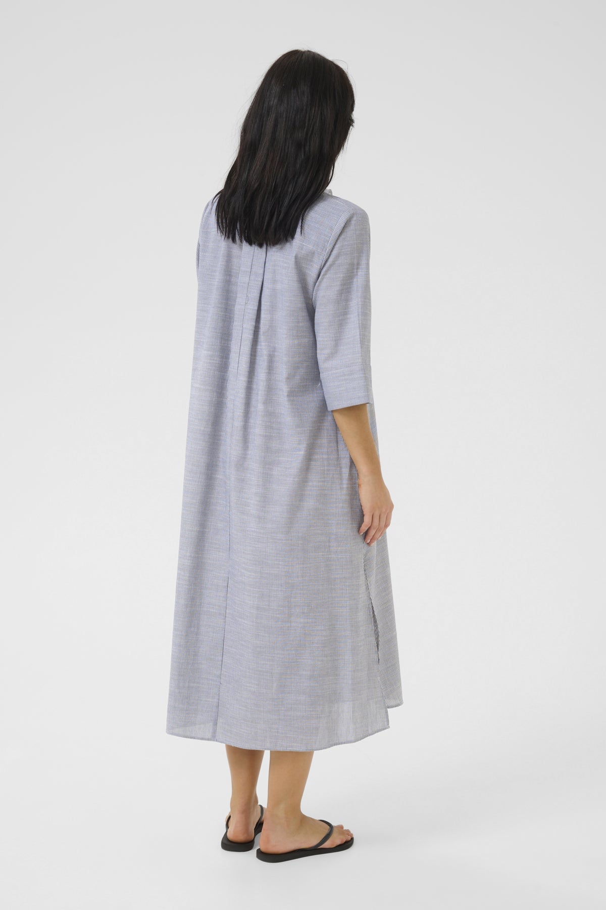 SkyeMW Long Dress Dark Sapphire Blue Striped - 10705118