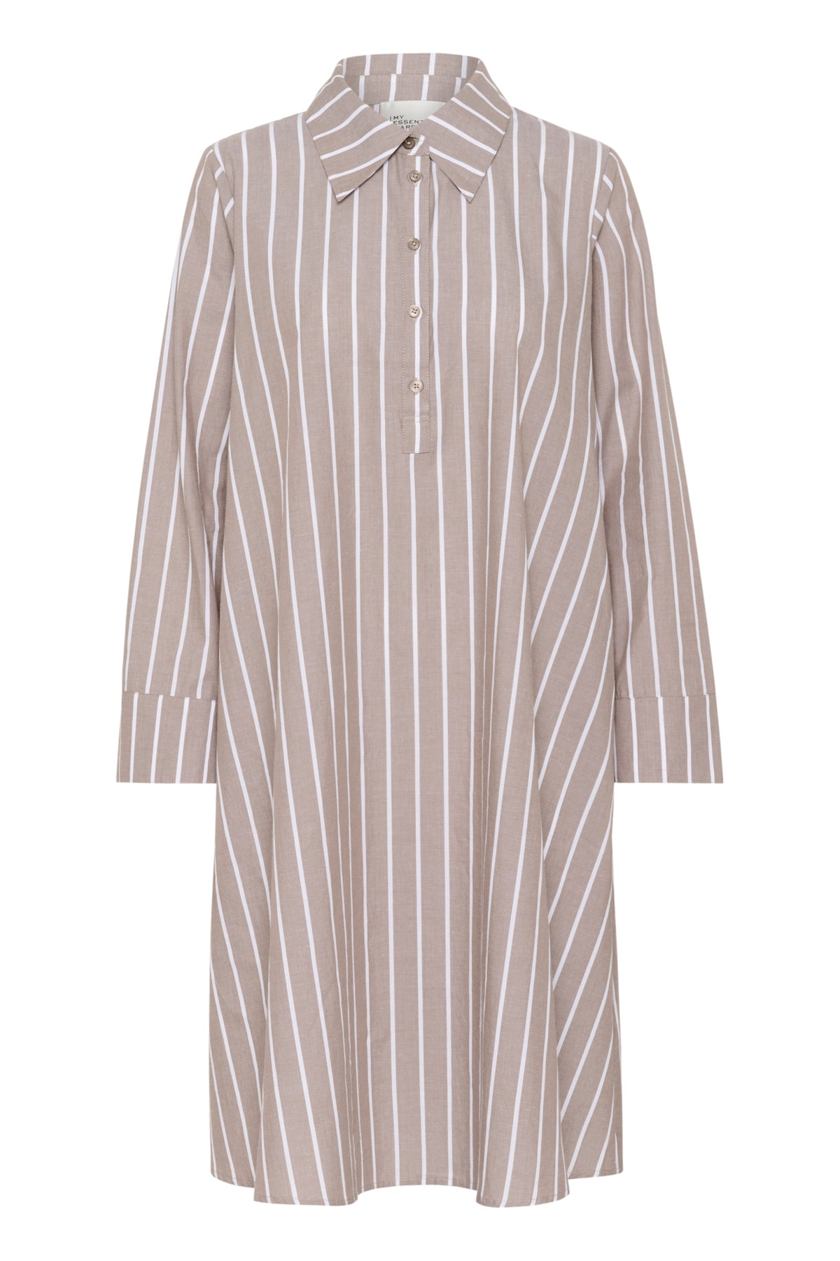 KionaMW Long Dress Walnut Striped - 10705136