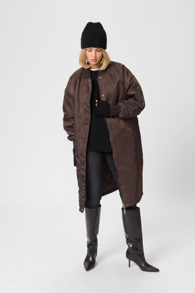 HelgaMW Reversable Long Jacket Espresso - 10705191 Thumbnail