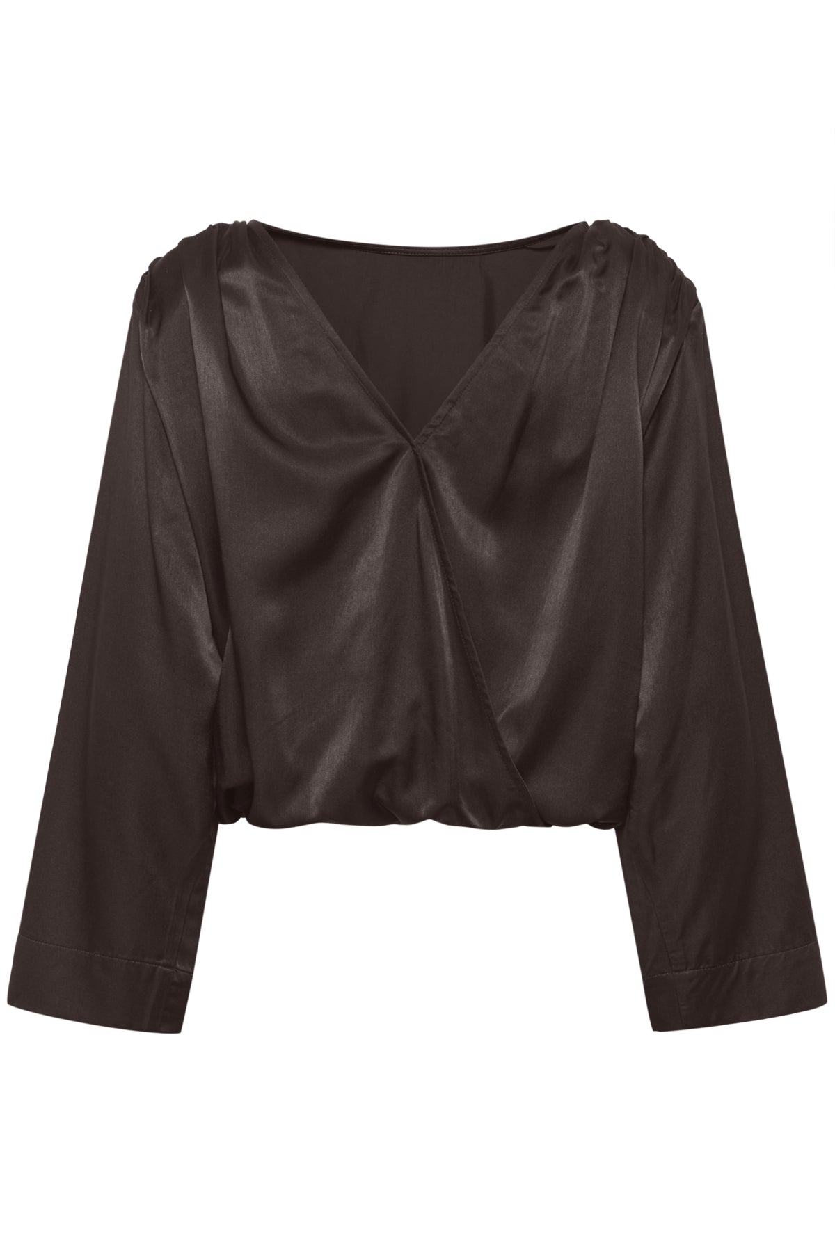 EstelleMW Wrap Blouse Espresso