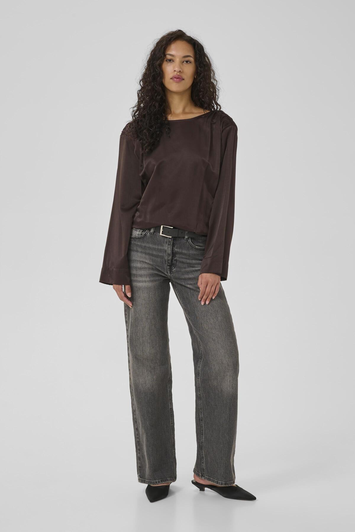 EstelleMW Wrap Blouse Espresso