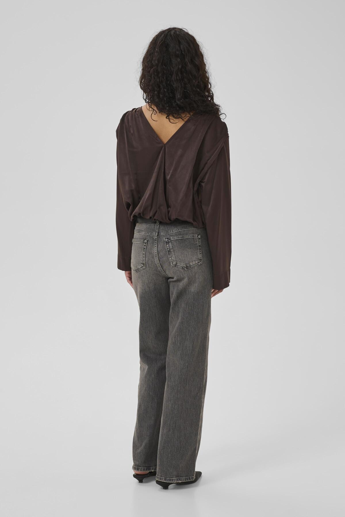 EstelleMW Wrap Blouse Espresso
