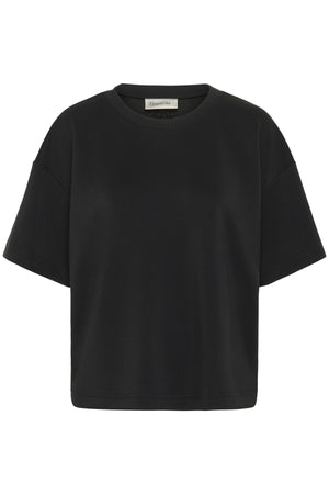 HelleMW EMB Boxy Tee Black