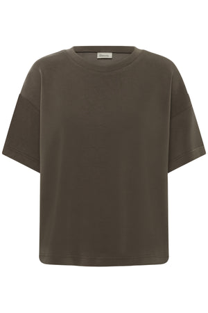 HelleMW EMB Boxy Tee Major Brown - 190810 - 10705231