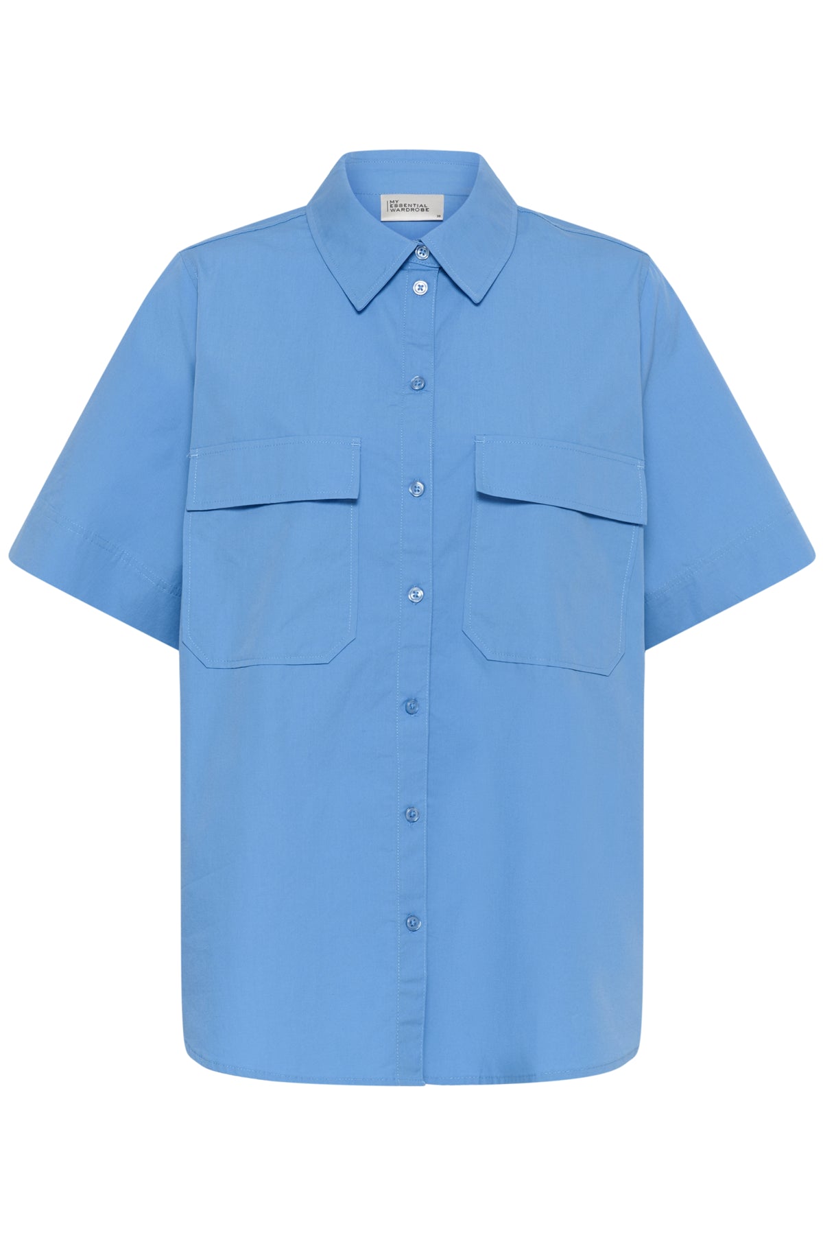 SunnaMW Boxy SS Shirt Silver Lake Blue - 174030 - 10705249