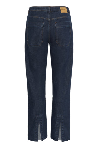 MWEbba 139 High Straight Slit Dark Blue Un-Wash - 10705266 Thumbnail