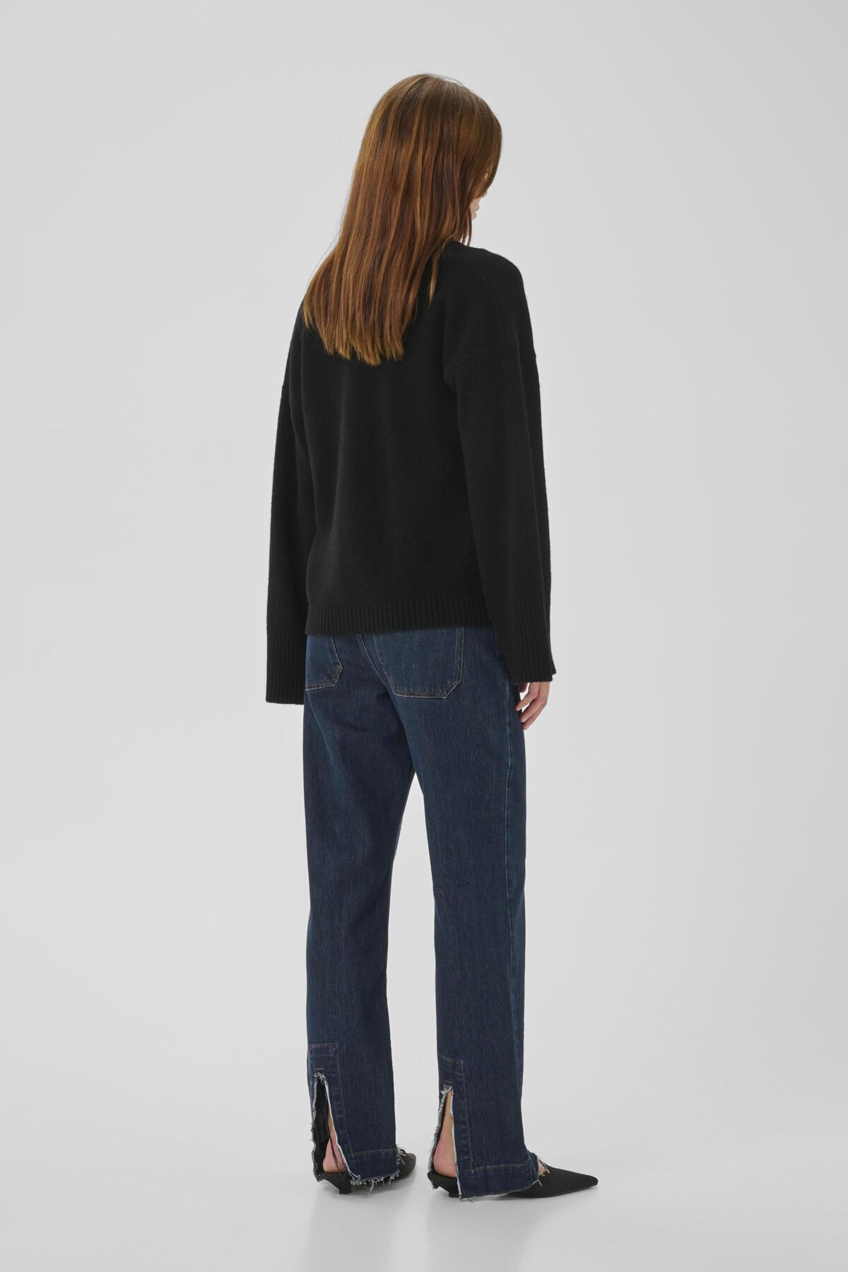 MWEbba 139 High Straight Slit Dark Blue Un-Wash - 10705266