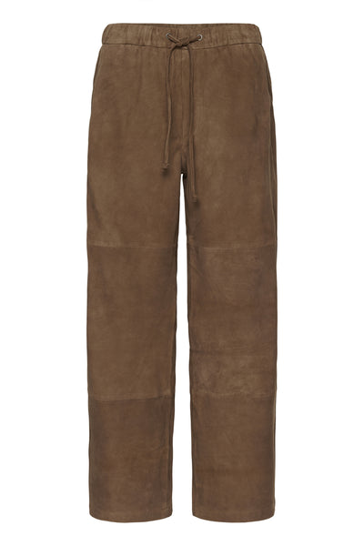 PetraMW Suede Pant Tobacco Brown - 10705272 Thumbnail