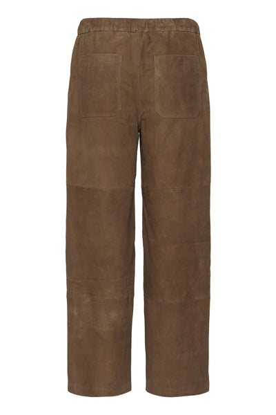 PetraMW Suede Pant Tobacco Brown - 10705272 Thumbnail