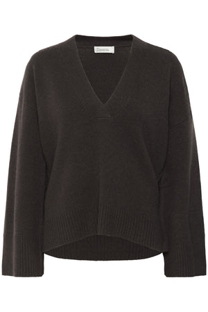 HuxiMW V-Neck Pullover Espresso - 10705282