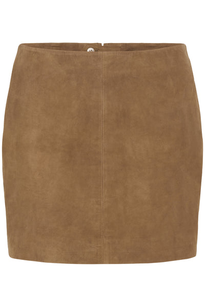 OllyMW Suede Skirt Cognac - 108673 - 10705288 Thumbnail