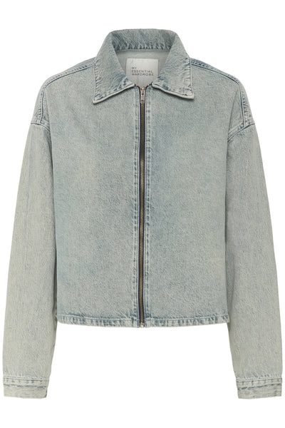 MWMalea 174 Boxy Jacket Light Blue Dirty Wash - 10705307 Thumbnail