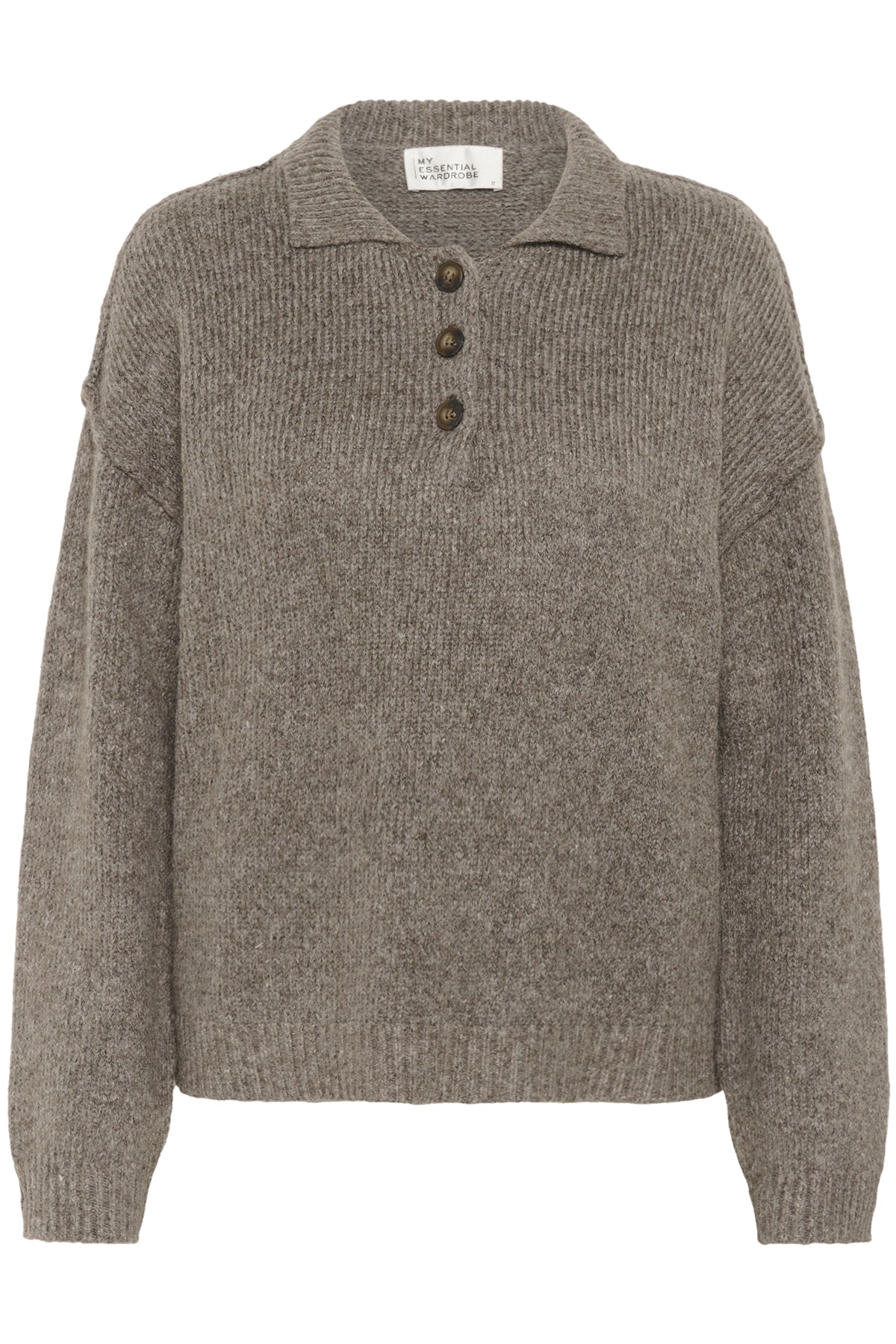 PalomaMW Polo Pullover Brown Melange - 10705312