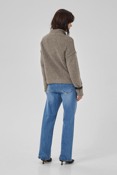 PalomaMW Polo Pullover Brown Melange - 10705312 Thumbnail