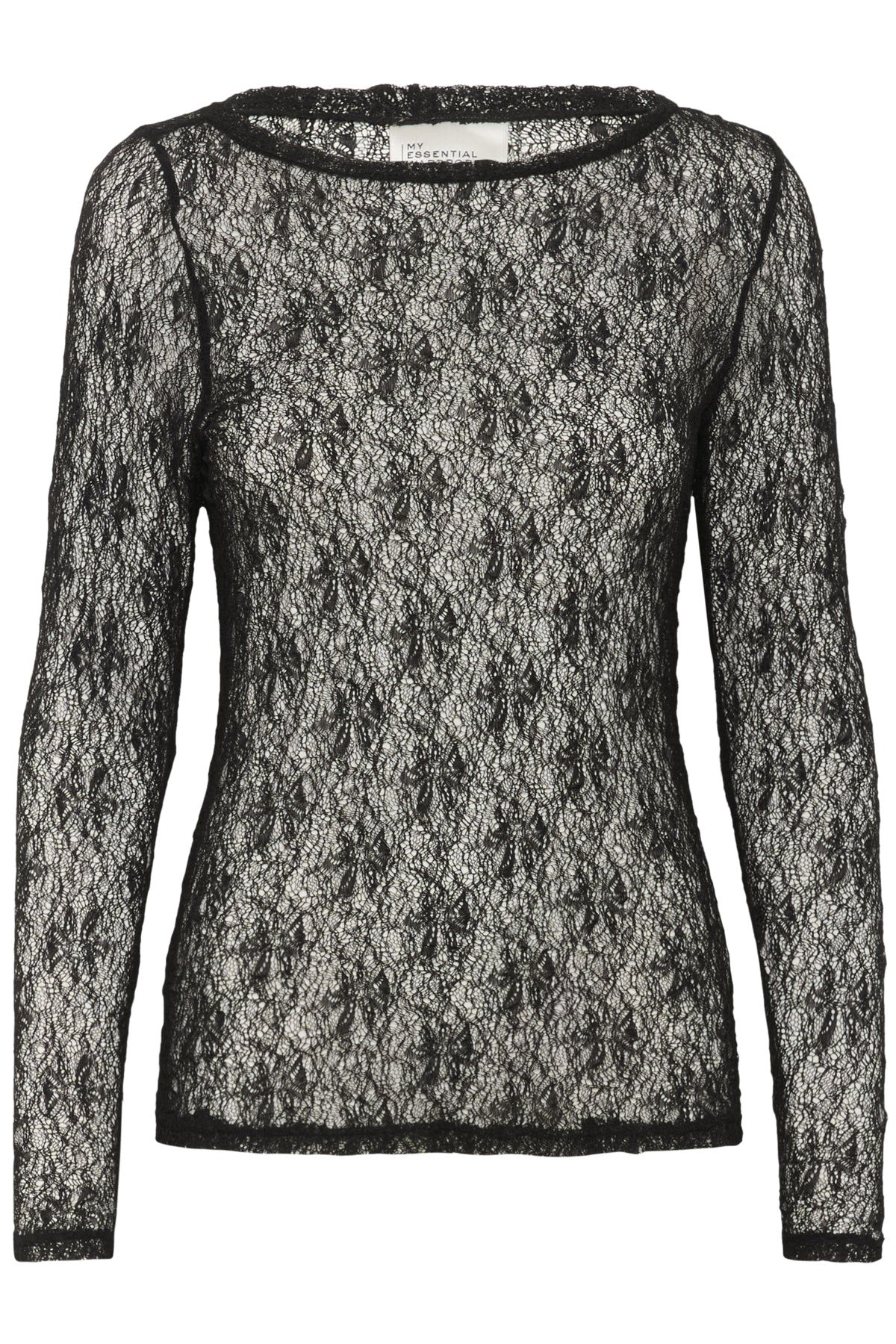 MWRita Boatneck LS Blouse Black - 100031 - 10705325