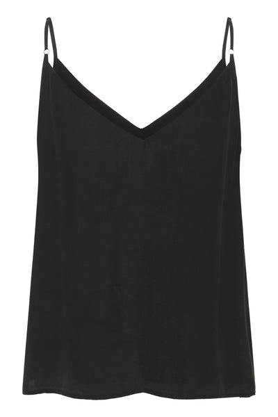 MWSilk Strap Top Black - 100031 - 10705328 Thumbnail
