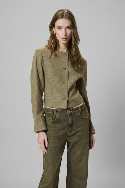 MWBilla Short blazer Amber Melange - 108729 - 10705352 Thumbnail