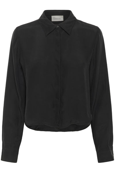 MWSilk Short Shirt Black - 100031 - 10705353 Thumbnail