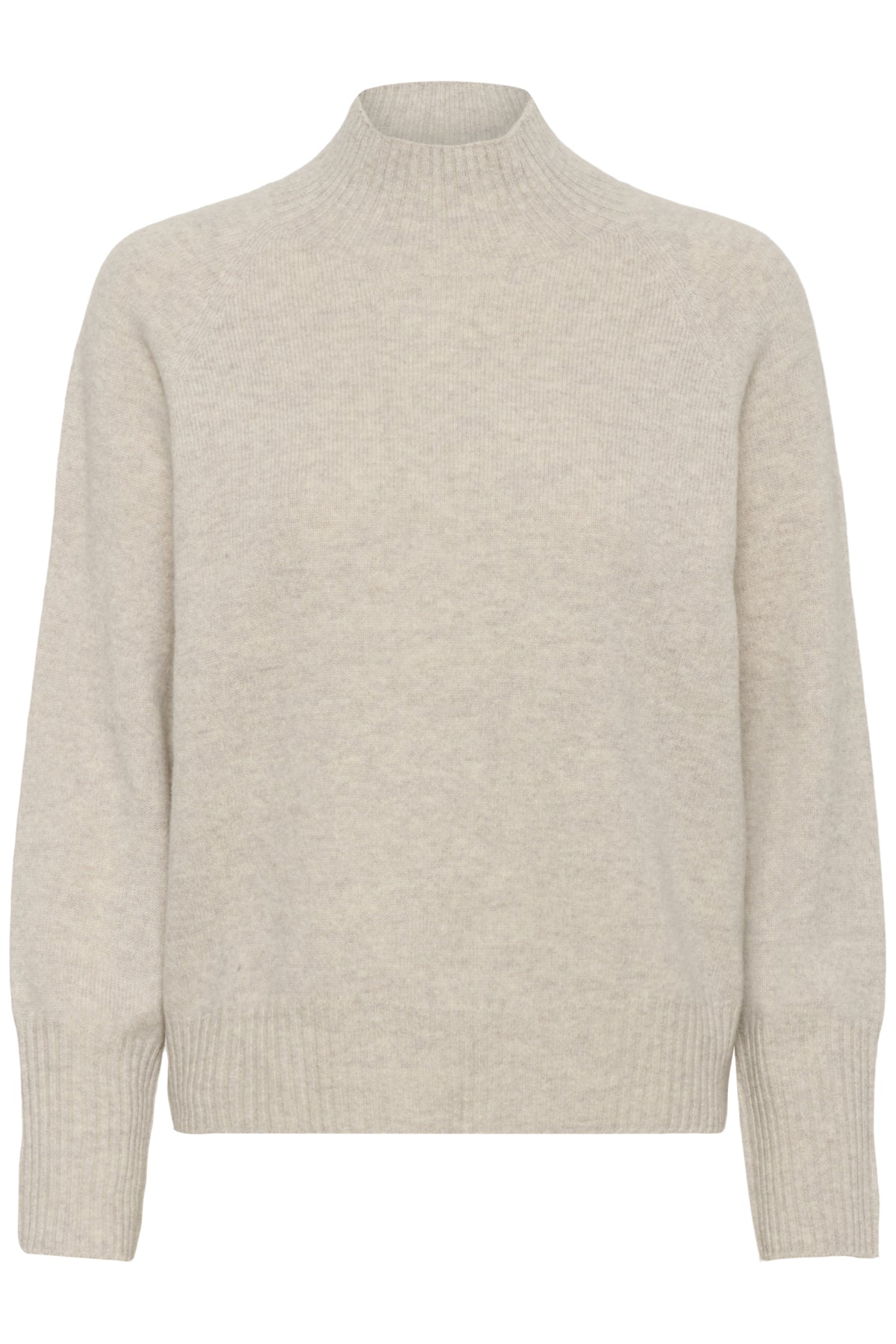 MWTracy Knit High Neck pullove Light Grey Melange - 100378 - 10705356