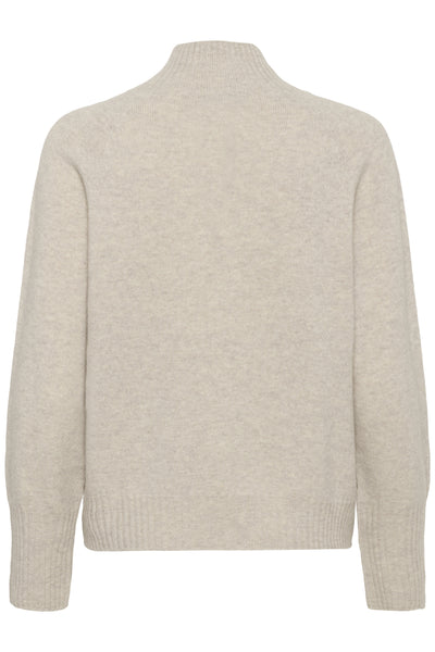 MWTracy Knit High Neck pullove Light Grey Melange - 100378 - 10705356 Thumbnail