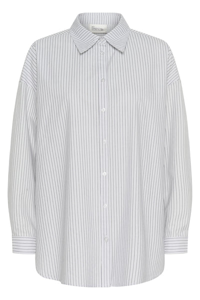 JeanMW Boxy Shirt PearlBlue Stiped - 10705358 Thumbnail