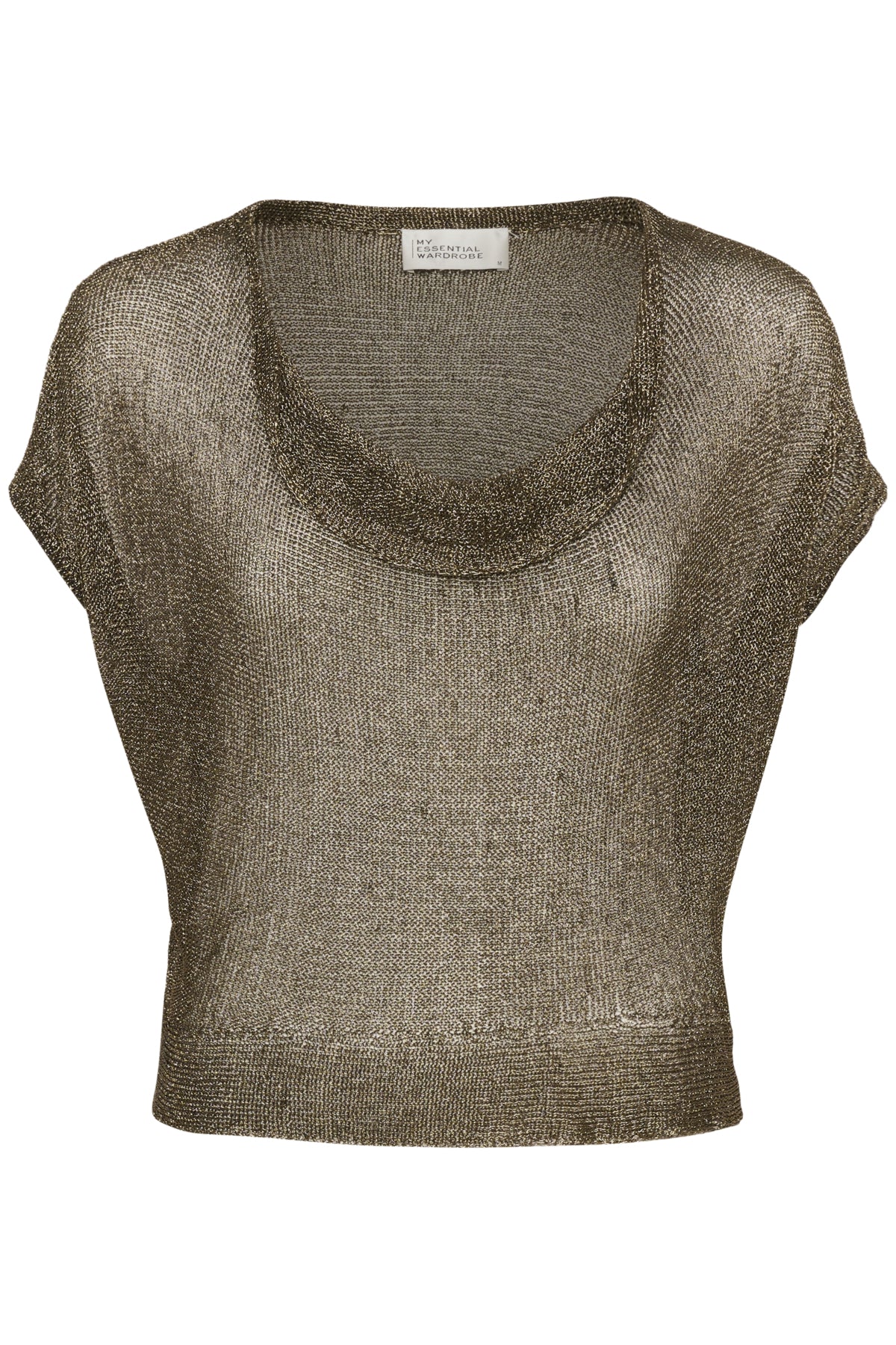 MWOlly Knit Waterfall Top Black Amber Metallic - 108902 - 10705368
