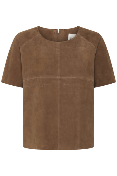 PetraMW Suede Tee Tobacco Brown Thumbnail