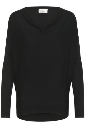 MWPolly Waterfall Knit Blouse Black - 100031 - 10705397