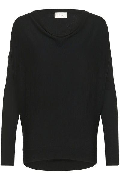 MWPolly Waterfall Knit Blouse Black - 100031 - 10705397 Thumbnail