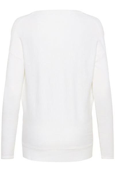 MWPolly Waterfall Knit Blouse Snow White - 110602 - 10705397 Thumbnail