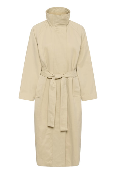 MWLyon Long Trenchcoat Brown Rice - 131105 - 10705417 Thumbnail