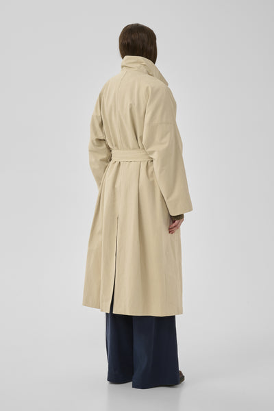 MWLyon Long Trenchcoat Brown Rice - 131105 - 10705417 Thumbnail
