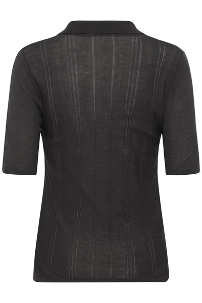 MWEnise Knit Polo Blouse Dark Shadow - 193906 - 10705423 Thumbnail