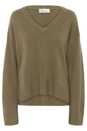 MWHuxi V-Neck Knit Pullover Capers - 180820 - 10705424