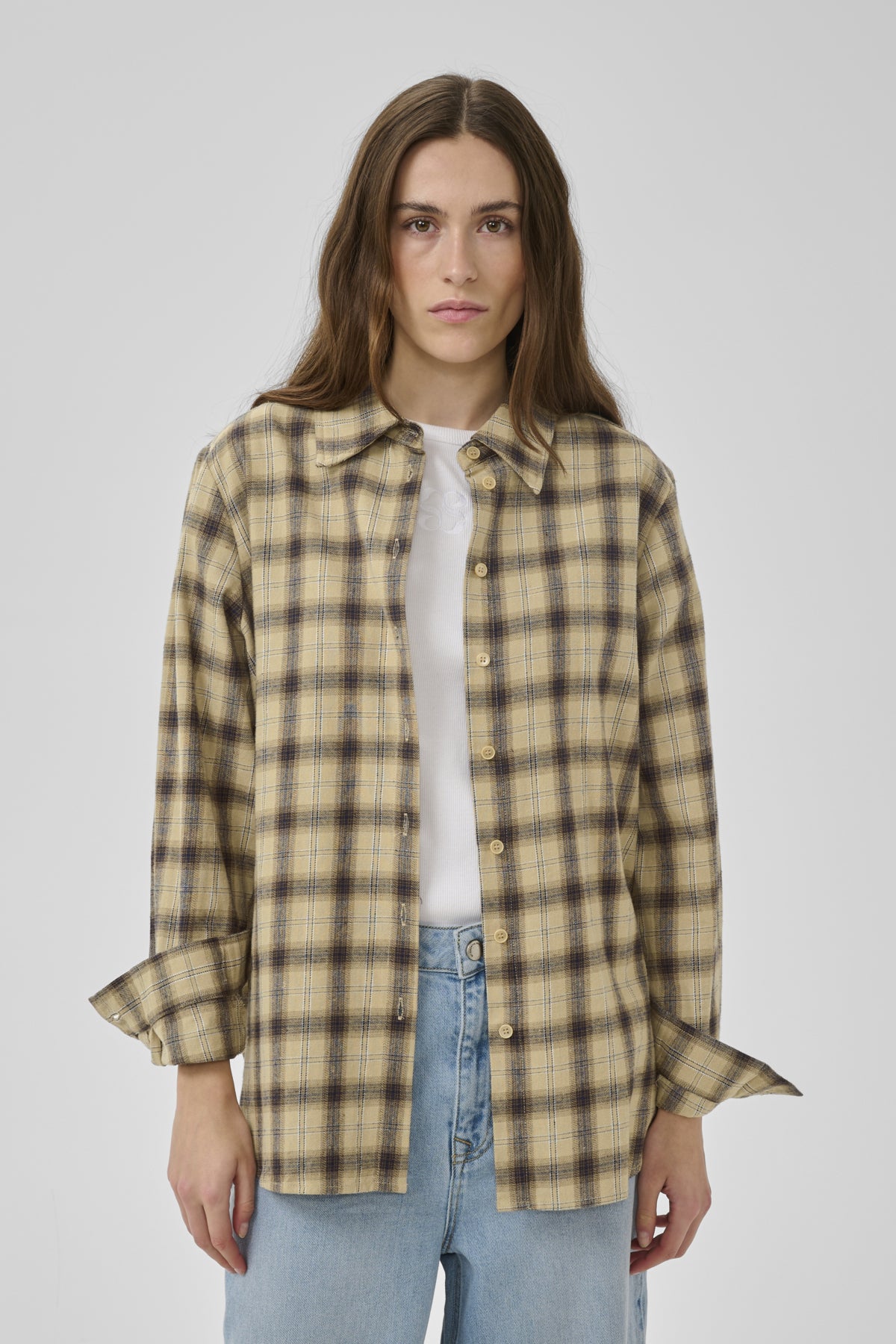 MWSahim Shirt Capers W. Brown Rice Check - 1 - 10705444