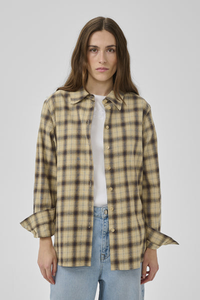 MWSahim Shirt Capers W. Brown Rice Check - 1 - 10705444 Thumbnail