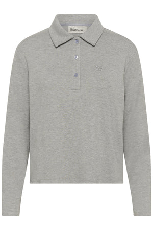 MWNupti Polo Blouse Light Grey Melange - 100378 - 10705445