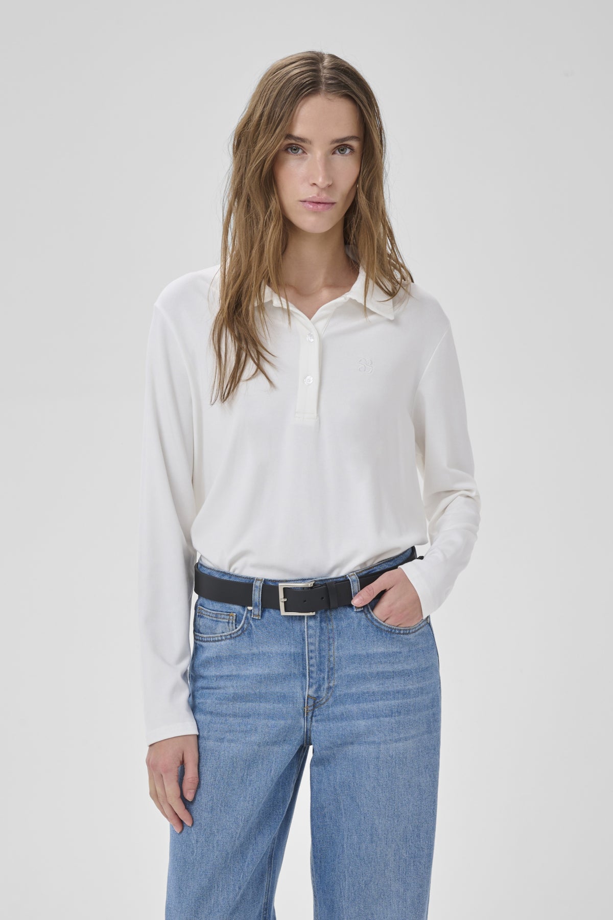 MWNupti Polo Blouse Snow White - 110602 - 10705445