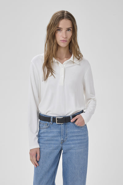 MWNupti Polo Blouse Snow White - 110602 - 10705445 Thumbnail