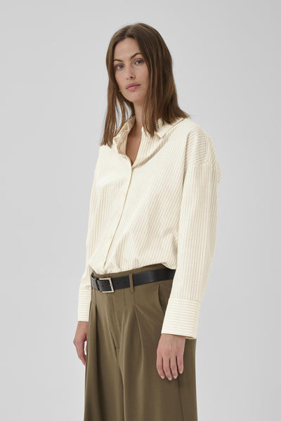 MWLennie Boxy Shirt Snow White - 110602 - 10705447 Thumbnail