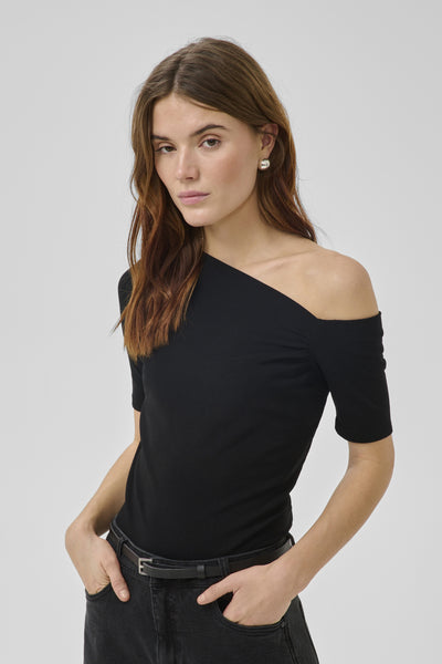 MWNupti Off Shoulder Tee Black - 100031 - 10705450 Thumbnail