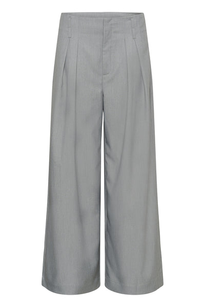 MWHanna Luna High Wide Pant Light Grey Melange - 100378 - 10705451 Thumbnail