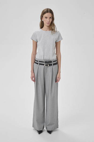 MWHanna Luna High Wide Pant Light Grey Melange - 100378 - 10705451 Thumbnail