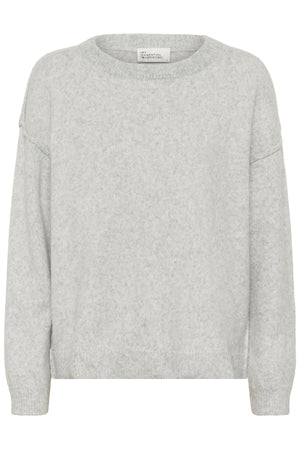 MWPaloma Fine Knit Pullover Light Grey Melange - 100378 - 10705454