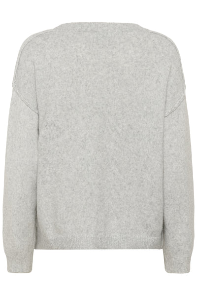 MWPaloma Fine Knit Pullover Light Grey Melange - 100378 - 10705454 Thumbnail