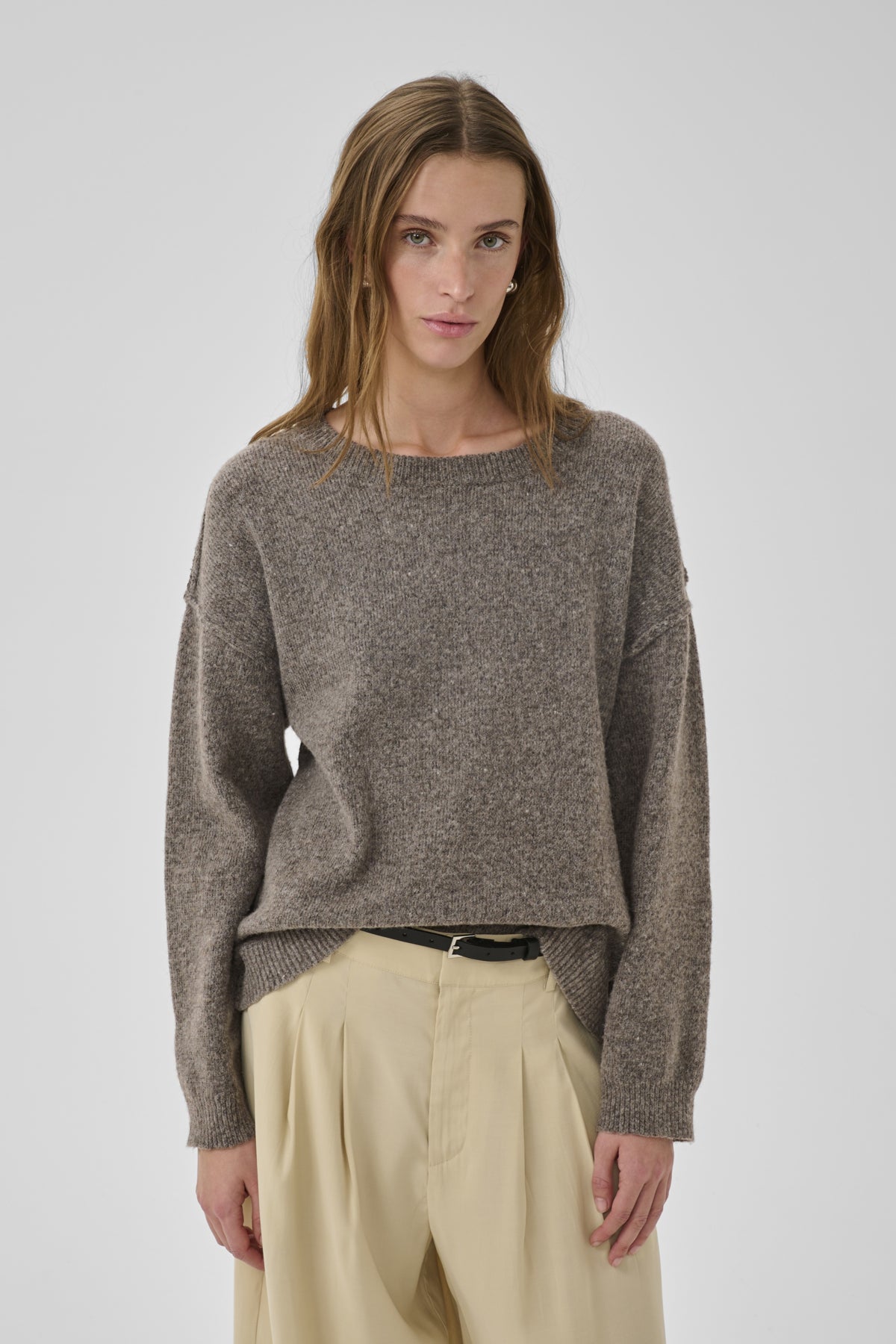 MWPaloma Fine Knit Pullover Brown melange - 108621 - 10705454