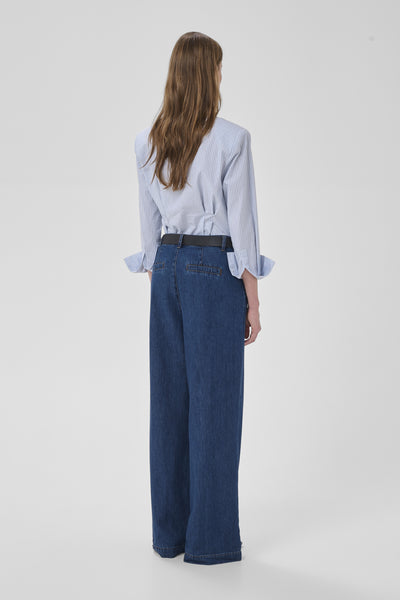 MWZito 171 High Wide Pant Medium Blue Wash - 100053 - 10705459 Thumbnail