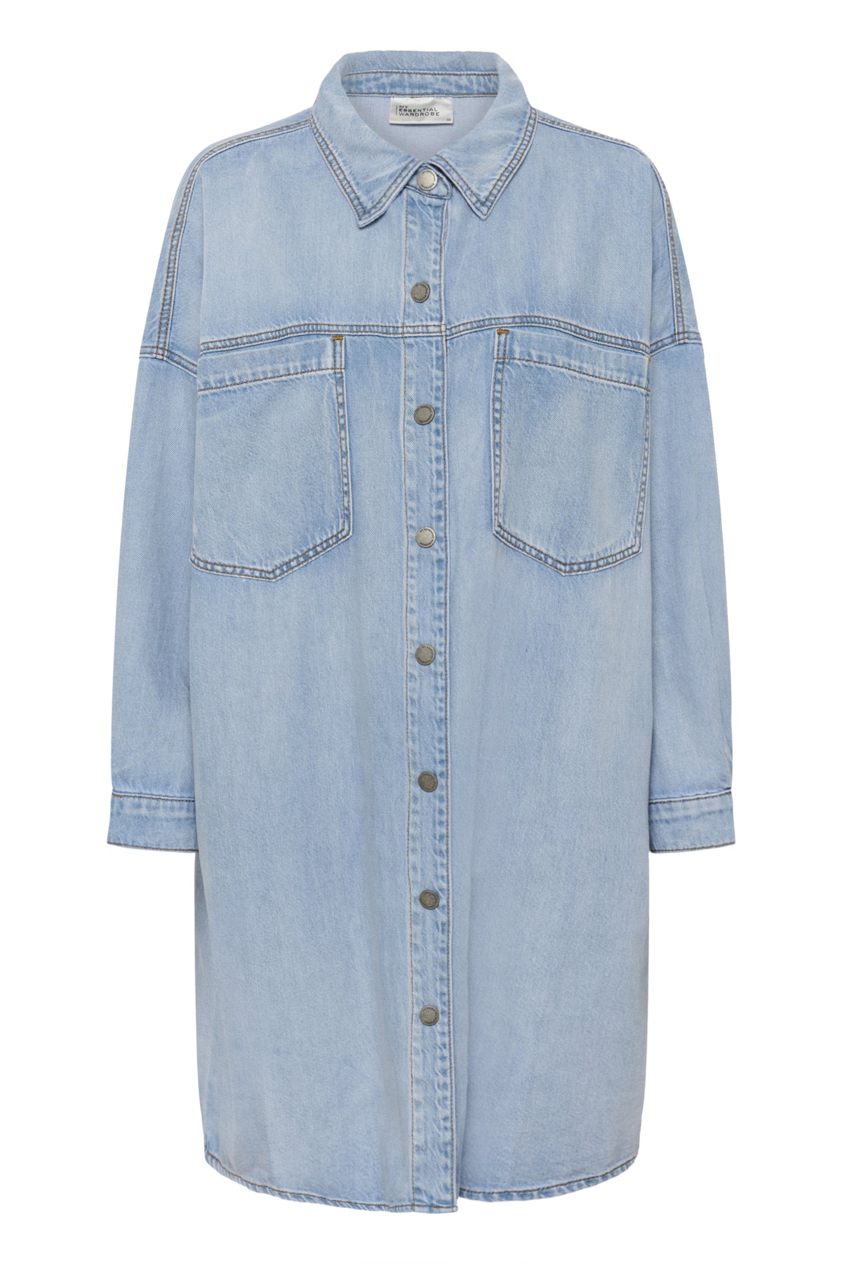 MWHilma 171 OS Shirtdress Light Blue Wash - 100045 - 10705463